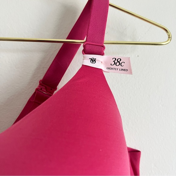 NWT! Victoria’s Secret Infinity Flex Lightly Lined Wireless Plunge Bra Rose Pink - Picture 6 of 6
